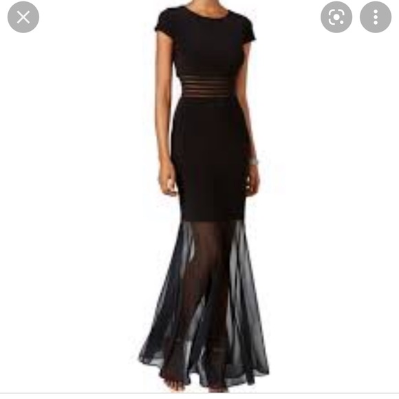Night Way Collections Dresses & Skirts - NIGHTWAY chiffon illusion mermaid dress